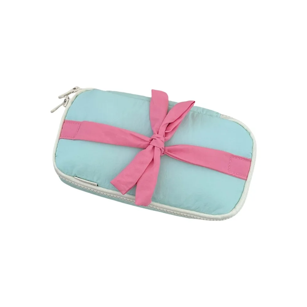 

Bowknot Bow Stationery Bag Desktop Storage Large Capacity Korean Style Pencil Case Aesthetic Pink/Yellow/Blue Bow Pencil Pouch