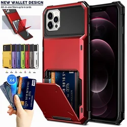 Case For iPhone 17 16 15 14 Pro Max Plus XR Duty Shockproof Slots Holder Shell Armor Shockproof SUV Flip Cover