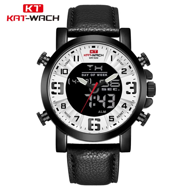 KAT-WATCH Men LED Digital Watches Army Military Clock Relogio Masculino Waterproof Watches Luminous Men Watch Free Shipping