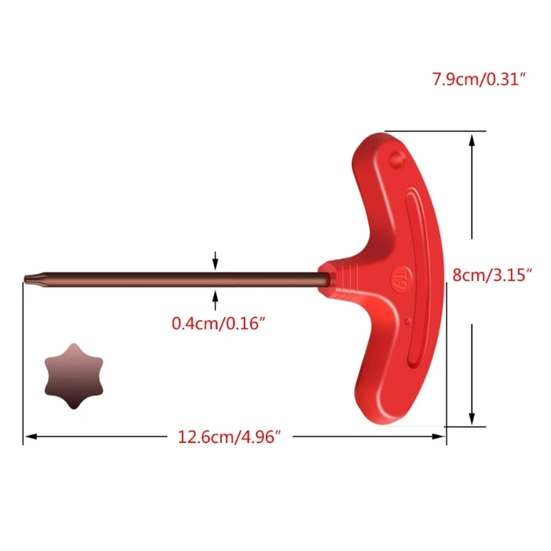 Small Torx Screwdriver T Handle Wrench Spanners Key For Hand Drills Hand Tool