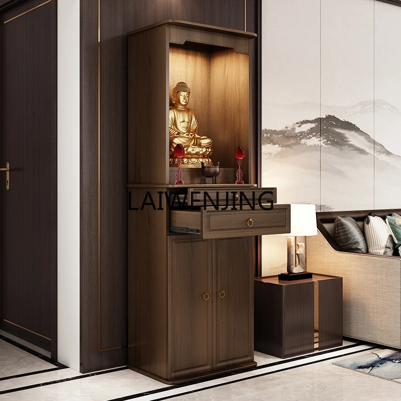 

MJY Shrine New Chinese-style vertical cabinet idol offering table Shrine living room God of Wealth offering table