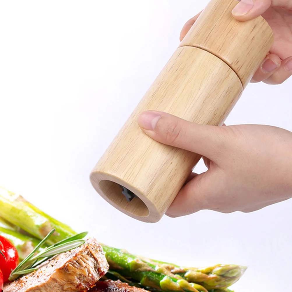 

3pcs Wooden Pepper Mill Spice Grinder Easy Clean Long Lasting Kitchen Pepper Masher Tool Household Gadget