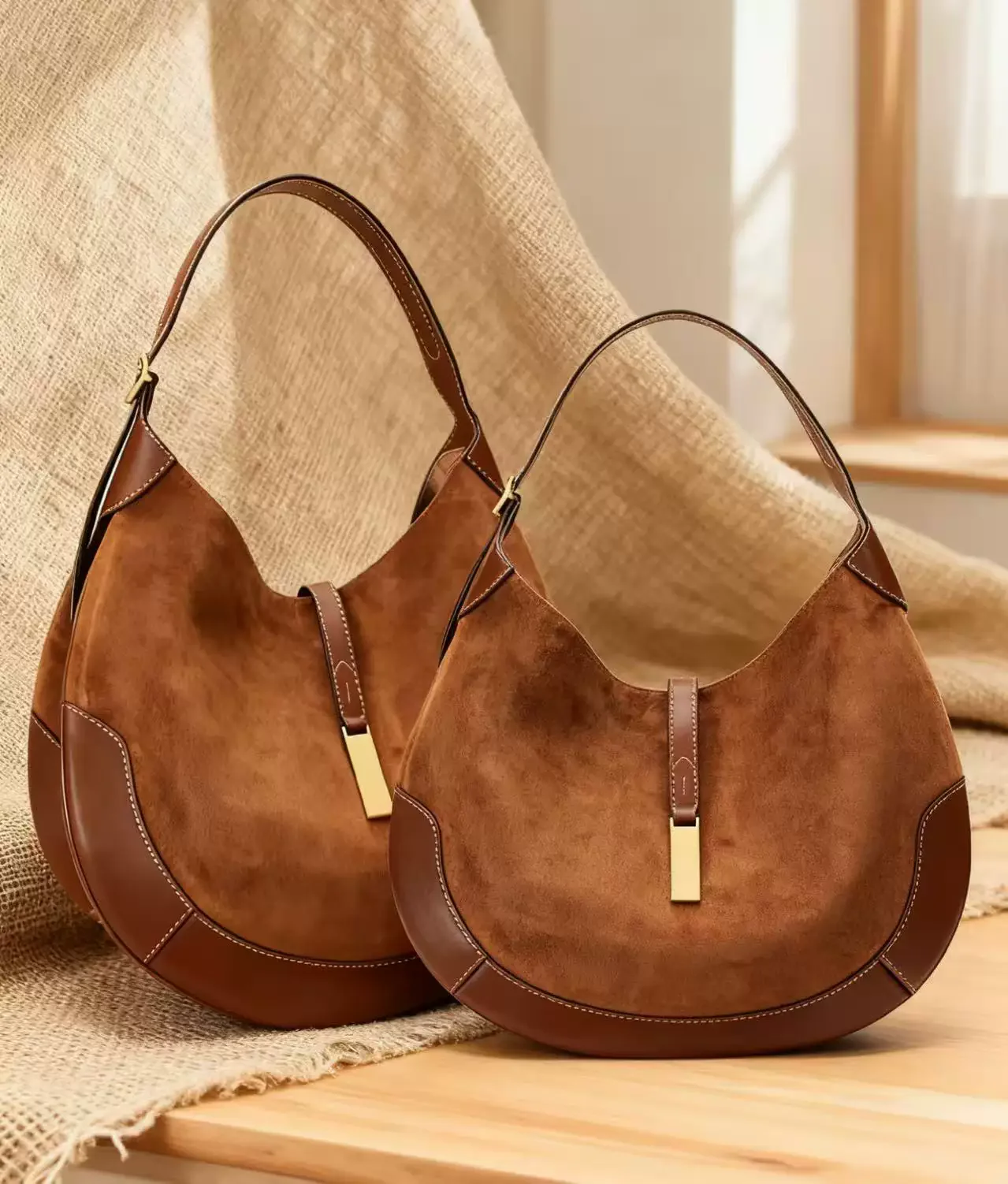 Retro Women Saddle Bags Leather Ladies Hobo Handbags Fashion Women Shoulder Bags