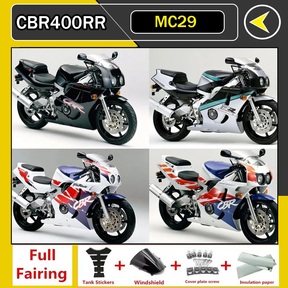 

Fit For Honda CBR400RR NC29 1990 - 1999 Motorcycle Fairing Bodywork Kit Panel Set CBR400 CBR 400 RR MC29 1991 1992 1993 1994