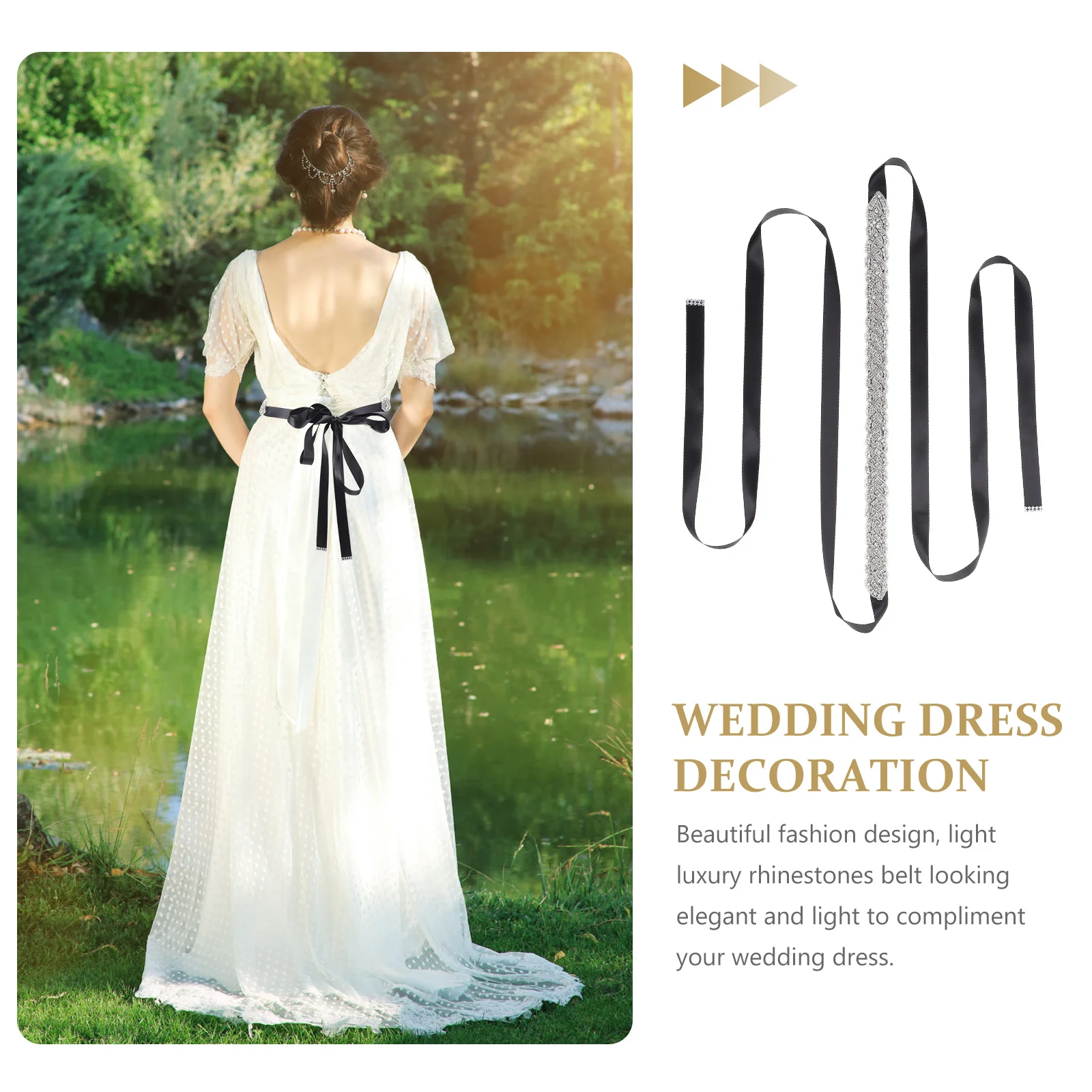 Chic Rhinestone Wedding Belt Bridal Sash for Gown and Party Accessories Wedding Belt Rhinestone Waistband Bridal Ribbon Headband