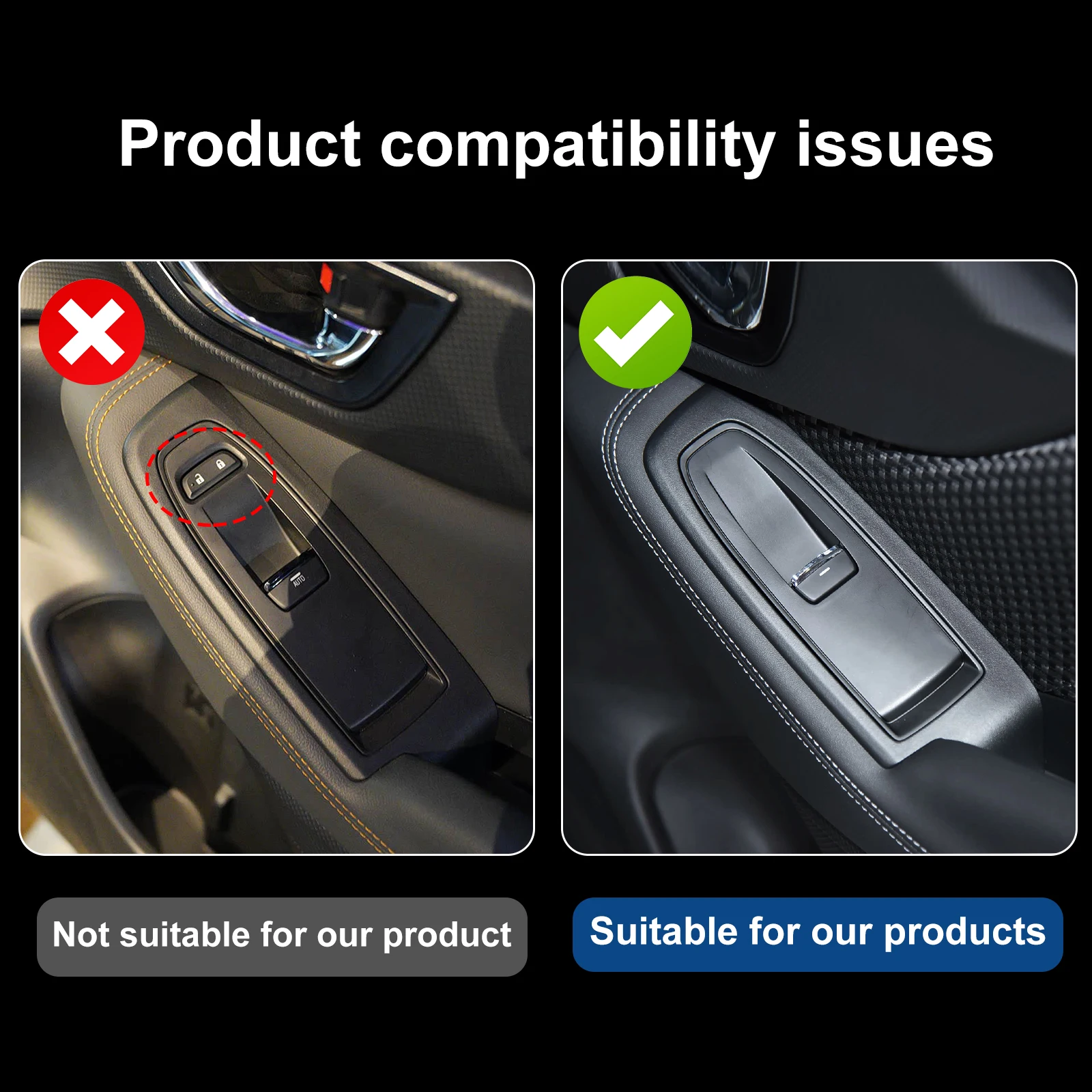 Real Soft Carbon Fiber Sticker for Subaru Forester 2019 2020 2021 2022 2023 2024 LHD RHD Car Window Lift Button Panel Trim