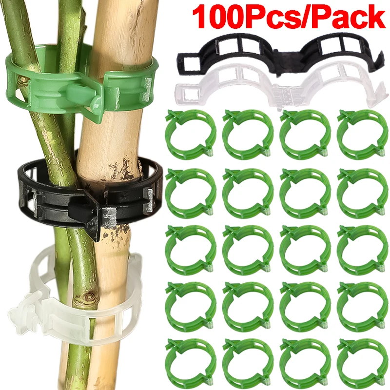 Plastic Plant Support Clips for Tomato Hanging Trellis Garden Invisible Twine Greenhouse Vegetables Plant Grafting Fix Clips