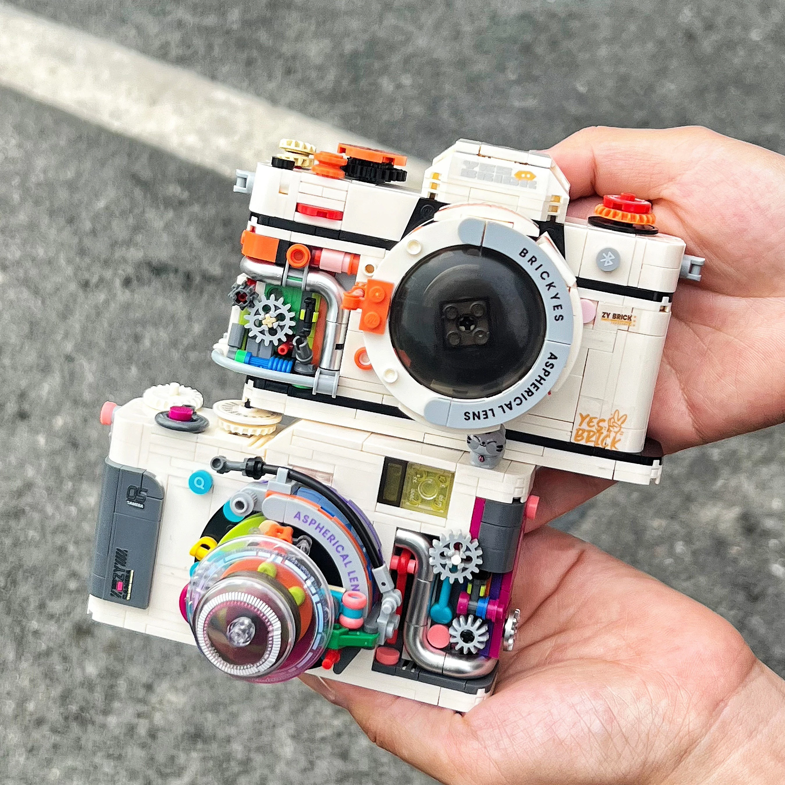 

Retro Camera Series Building Blocks Mini Brick Retro Desktop Ornament for Students Model Toy Kids Birthday Graduation Gifts Set