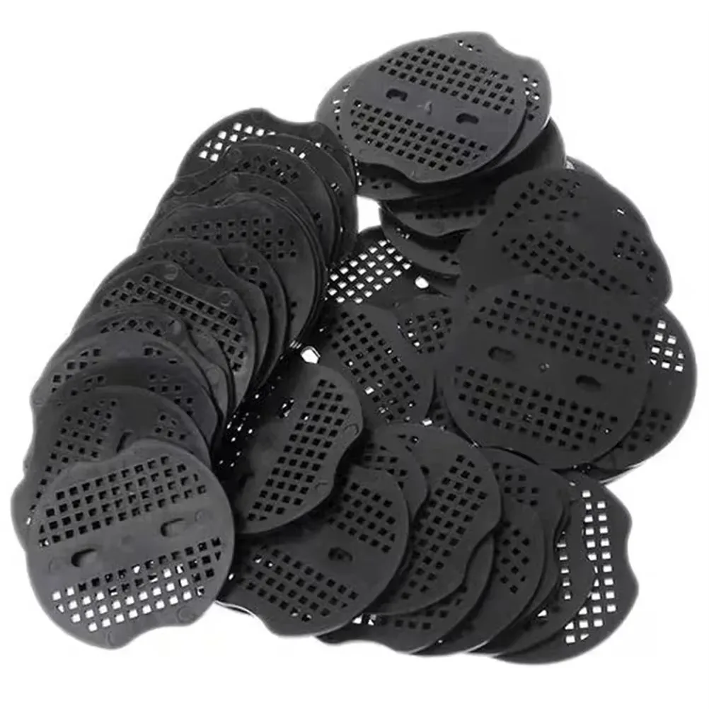 20Pcs Plastic Gaskets Barrier Stakes Mulch Holder Landscape Grass Pad Yard Ground Shaped Nail Indoor Garden Staples Black