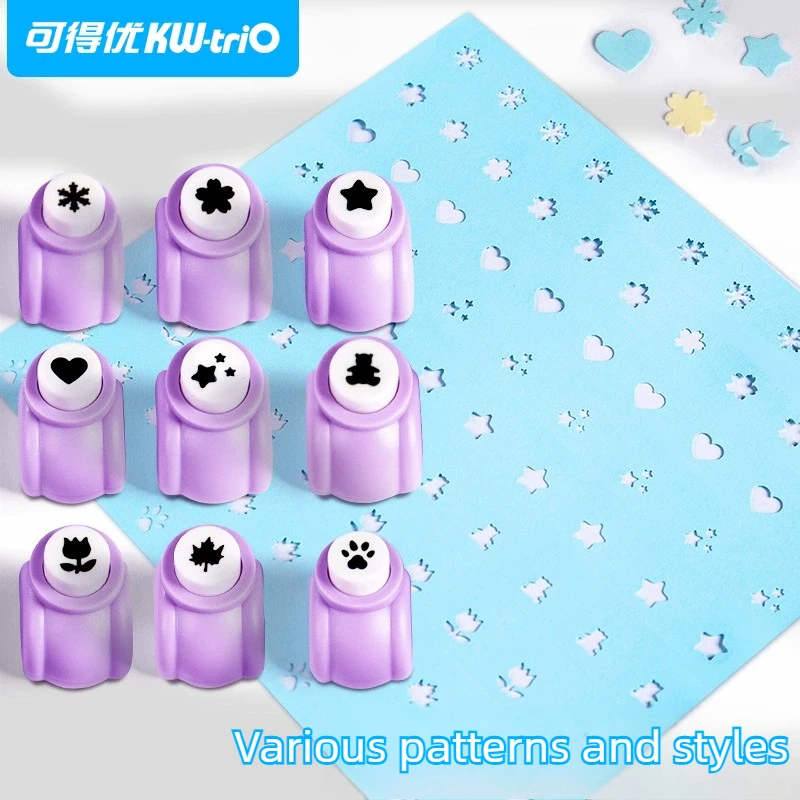 

KW-trio 14 Shapes Mini Scrapbook Punches Handmade Cutter Card Craft Printing DIY Flower Paper Craft Punch Hole Puncher Shape