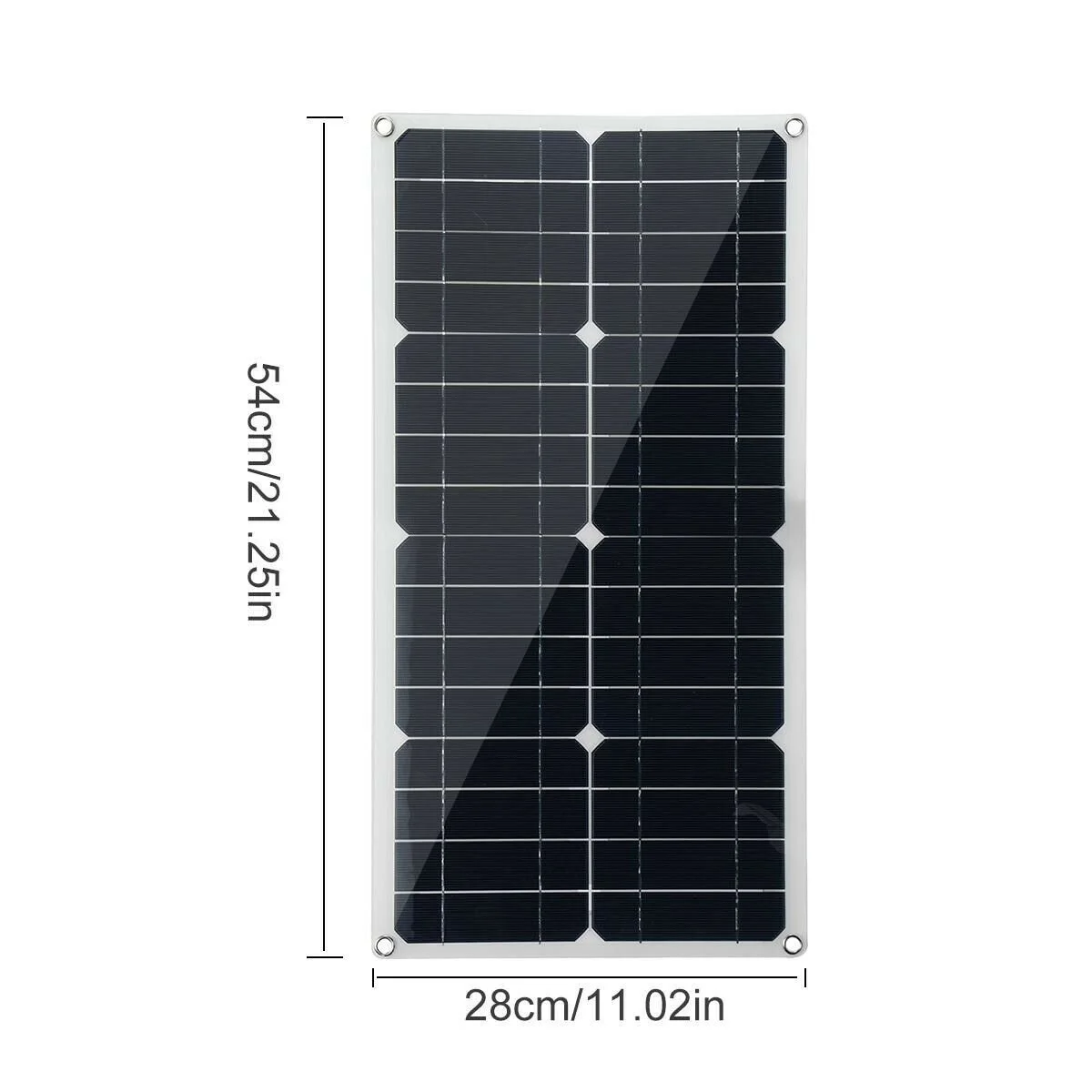 طقم لوحة طاقة شمسية 20 وات، قوة محمولة RV أحادية البلورية، بطارية مرنة 12 فولت