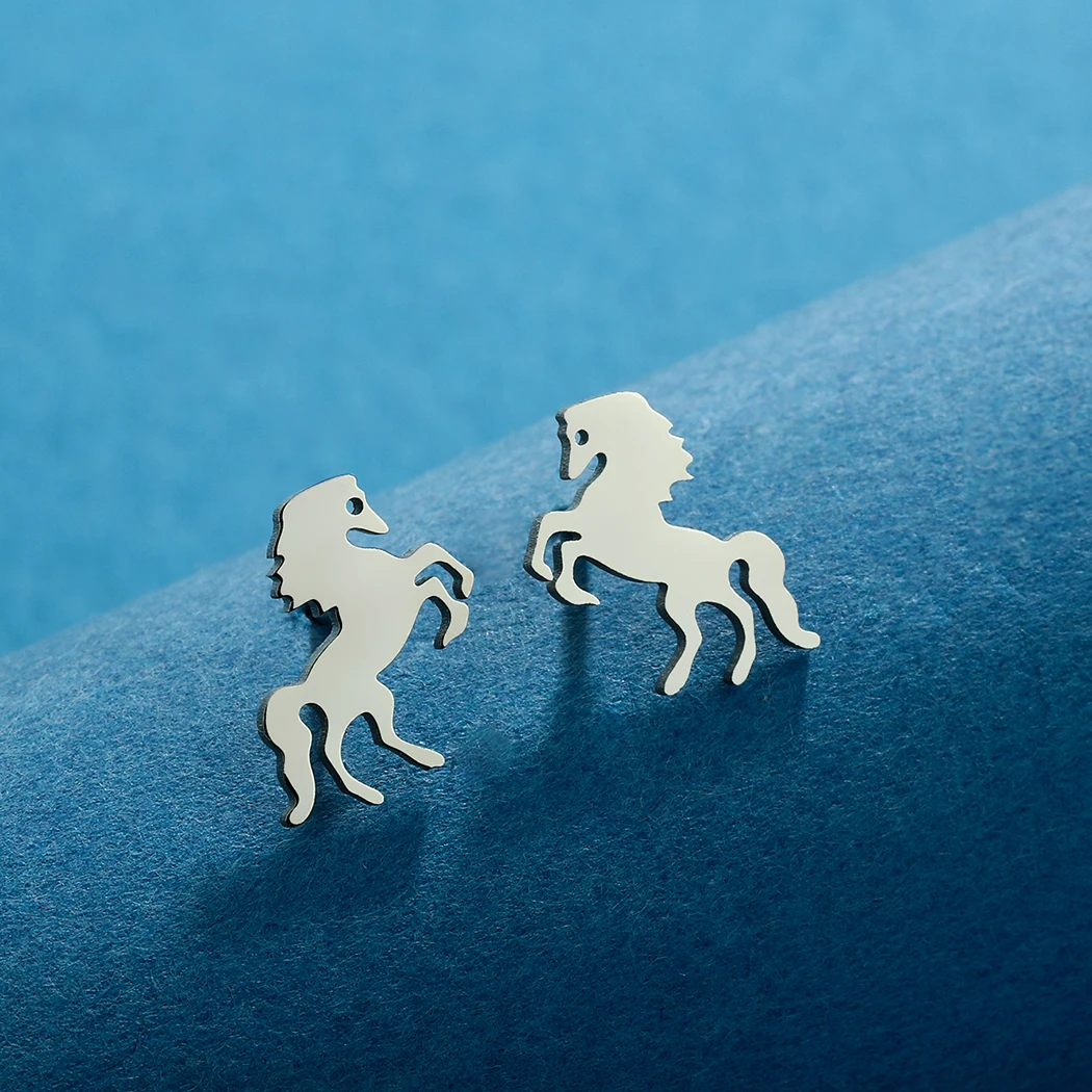 Cxwind Simple Laser Engraving Fashion Stainless Steel Earrings Horse  cut earrings, Study Earrings, earrings Birthday Gift