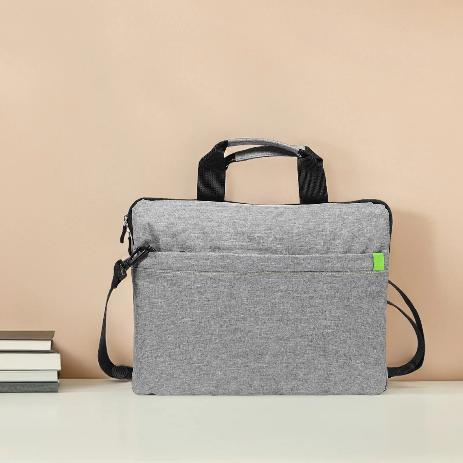 Large Capacity Laptop Bag Solid Color Lightweight Crossbody Office Business Tablet Case Computer Work Tote for School