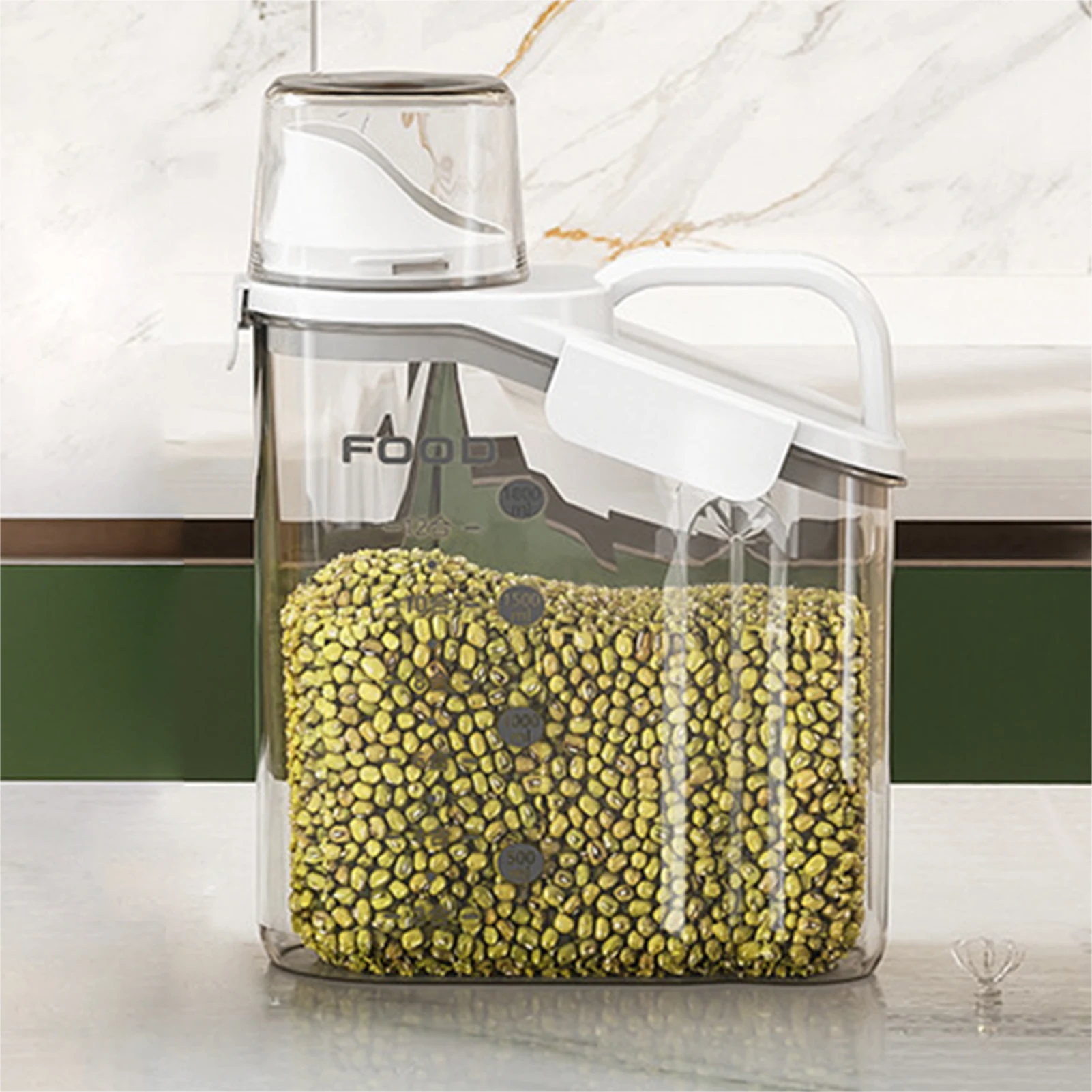 

2000ml Cereal Containers Dispenser Moisture-Proof Container Sealed Jar for Cereals Corns Grains Beans