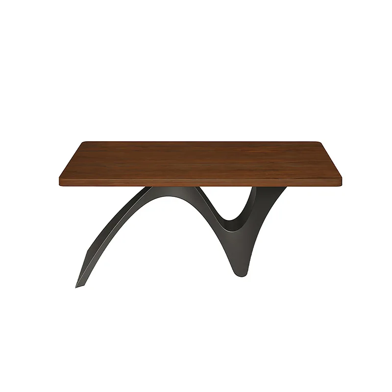 

French retro black walnut all solid wood dining table home