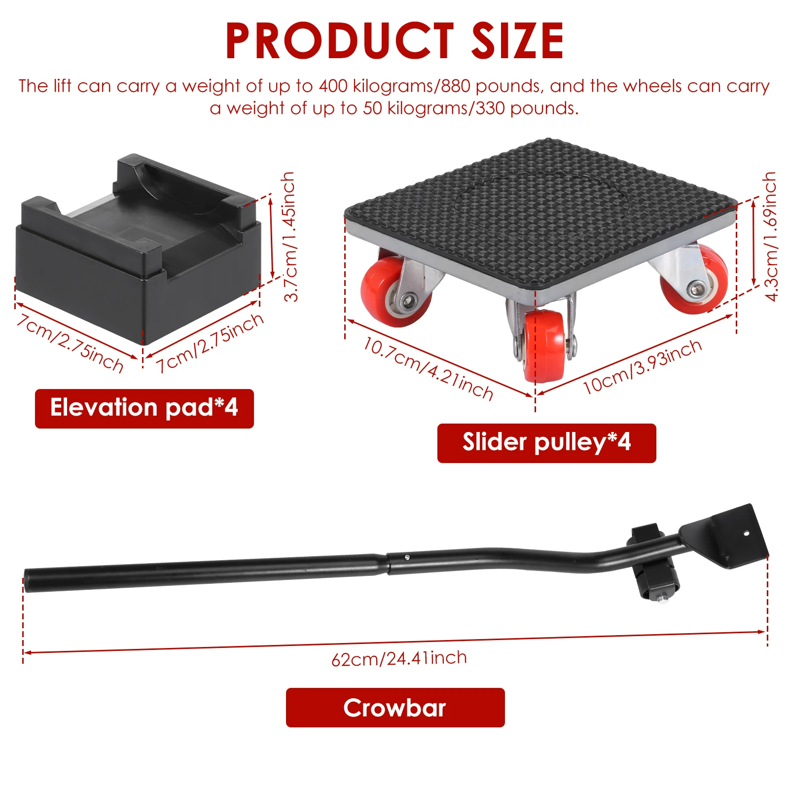 5/7 Pcs Furniture Mover Tool Set Heavy Stuffs Moving Roller with 360° Rotating Wheels Professional Moving Tools for Moving Sofa image 2