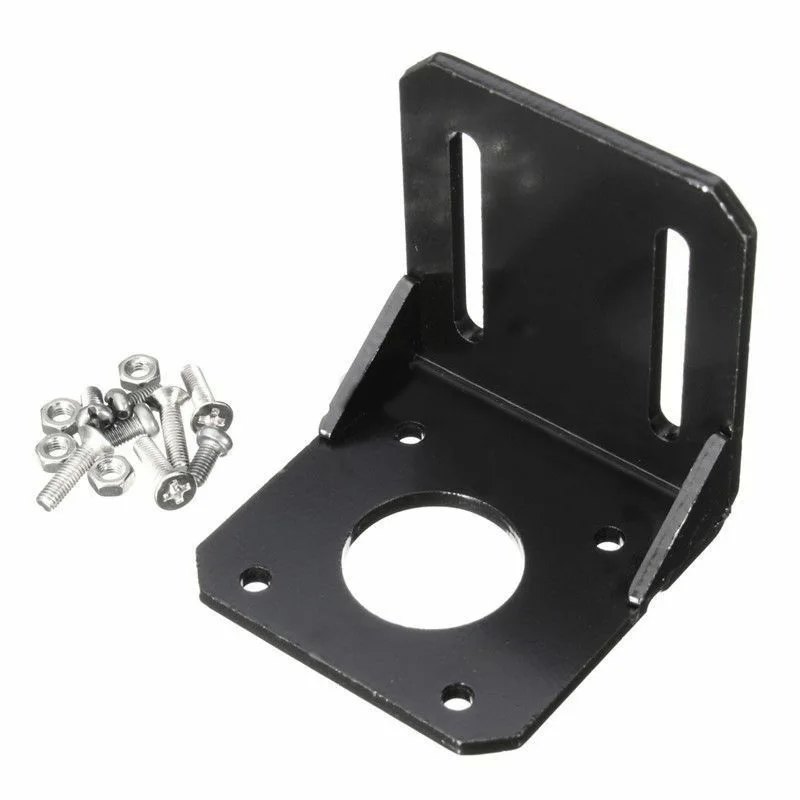 For NEMA17 42mm Stepper Motor Mounting Bracket 50x52x52mm Alloy Steel Hardware with Screws Compatible with 42mm Motors Black