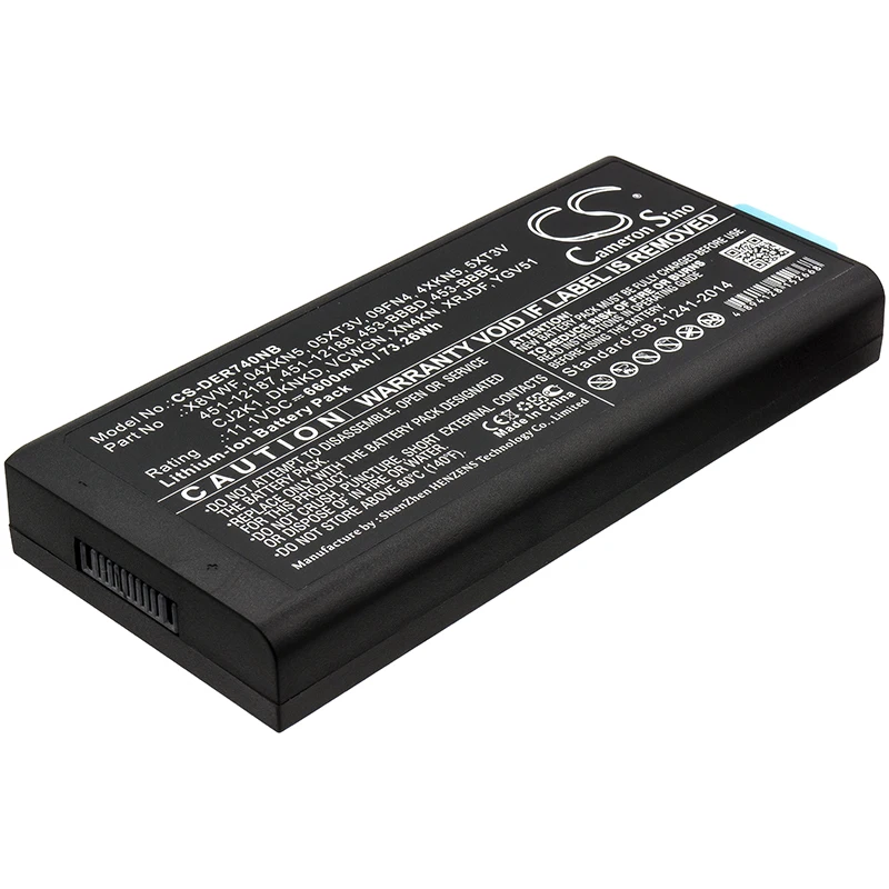 

CS 6600mAh/73.26Wh battery for DELL Latitude 12 7204, Latitude 14 7404, Latitude 14 Rugged 5404,VCWGN,X8VWF,XN4KN