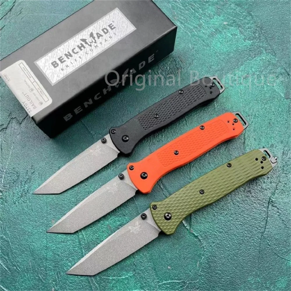 NEW BM 537 Bailout Folding Pocket Knife S35V Tanto Blade Nylon Fiber Handles EDC Tactical Knives Outdoor Camping Hunting Tool