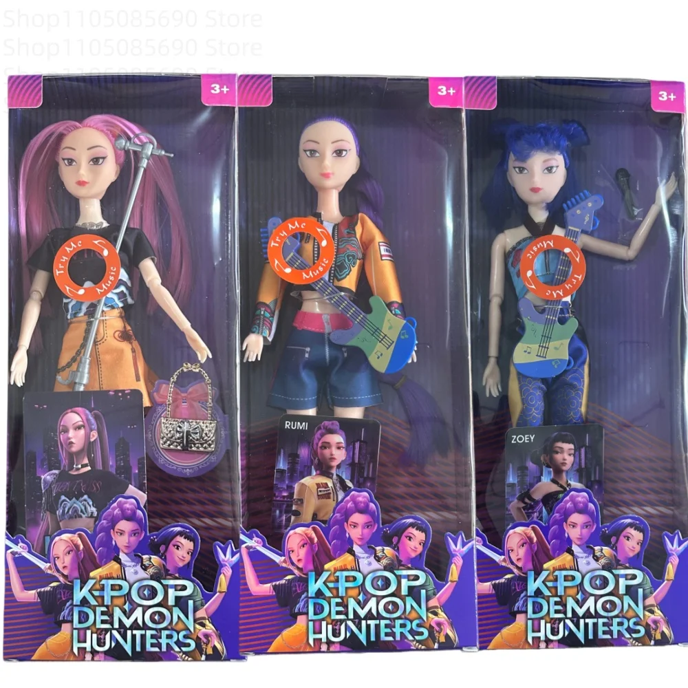Neue Musik Stil Kpop Dämonen Jäger Anime Figur Rumi Mira Zoey Action Figur Cosplay Puppe Kawaii Geschenk für Kinder Geburtstag Party