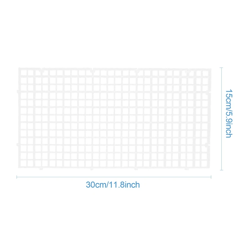 10PCS Aquarium Divider Fish Tank Divider Filter Grids Separation Grid Tray Isolation Board Grid With 20 PCS Sucker Clips