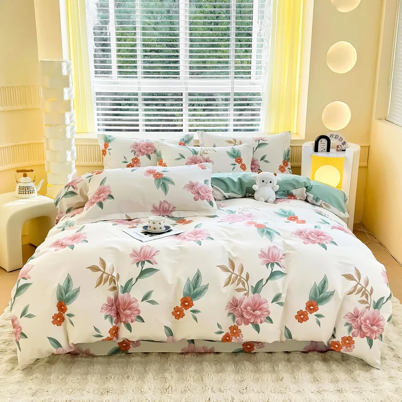 

Пододеяльник из 100% хлопка с цветочным принтом, 3 шт.