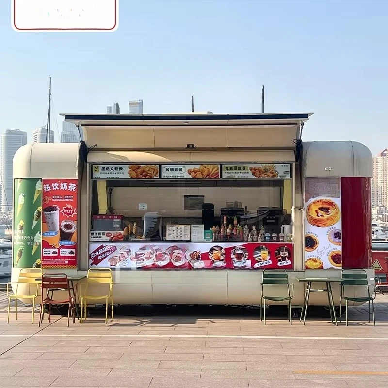 Luxury Restaurants Food Truck Bbq Mobile Food Trailer Fried Chicken Portable Fast Food Truck Cart