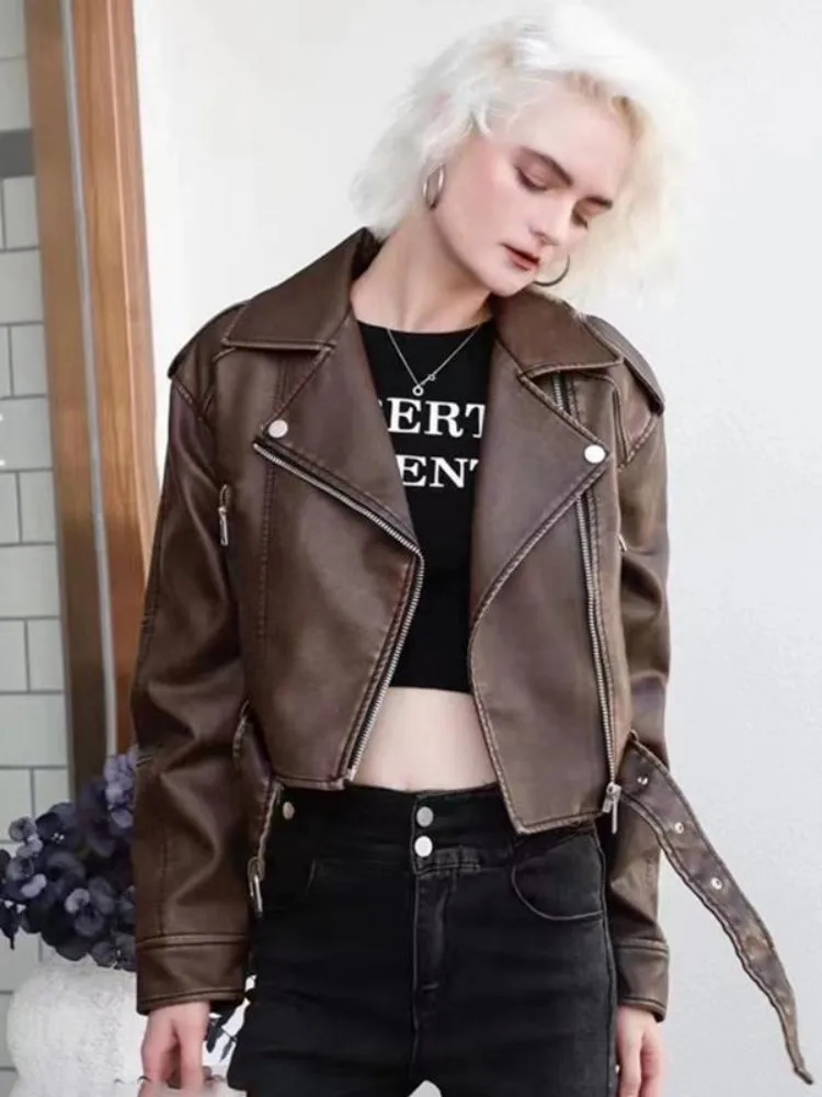 

Байкерские куртки Женская куртка с защитой Весенняя спортивная одежда Уличная одежда Универсальная асимметричная застежка Стереоскопическая с цветными блоками