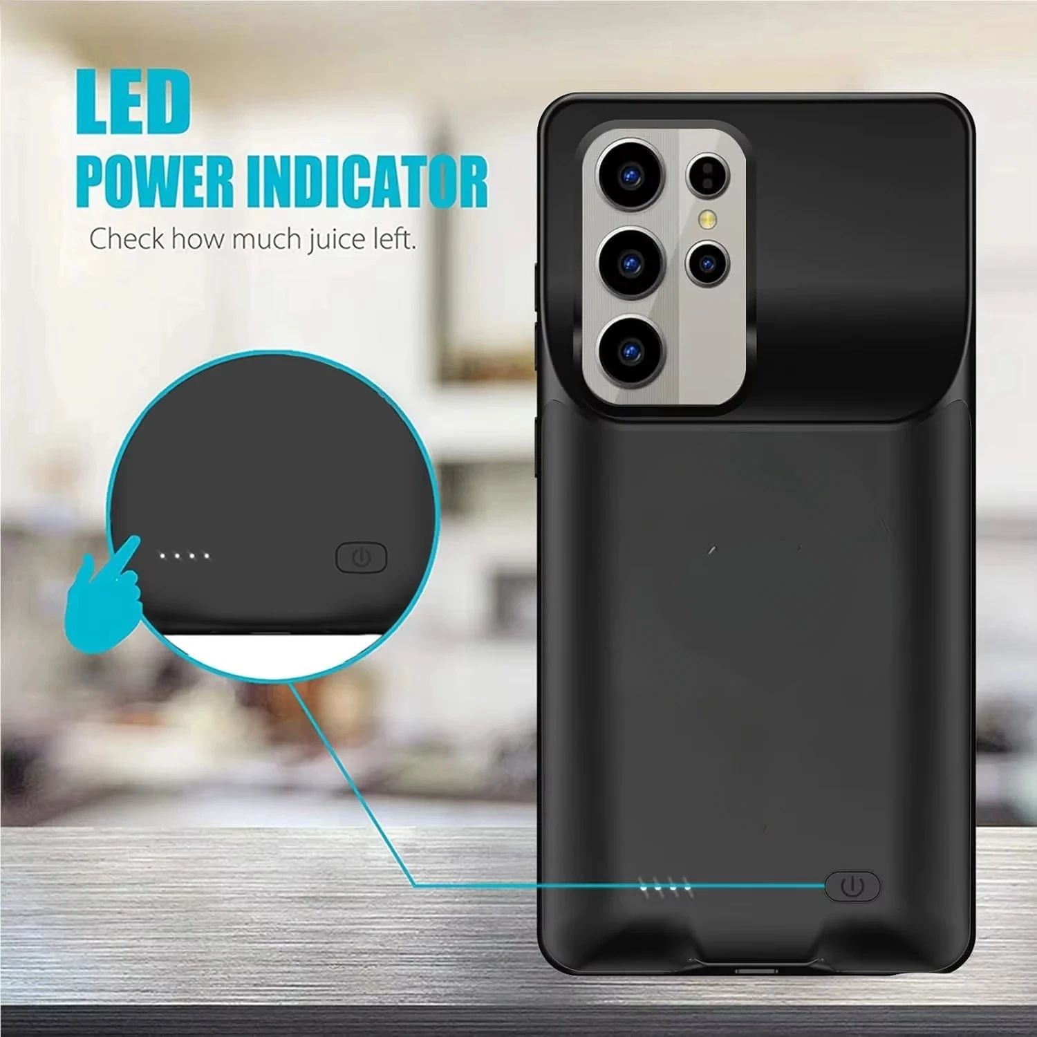 

Ультратонкий чехол-зарядка емкостью 10000 мАч для Samsung Galaxy S23 22 Ultra 24 Plus S25 Ultra Smart Cover Power Bank Чехол с аккумулятором