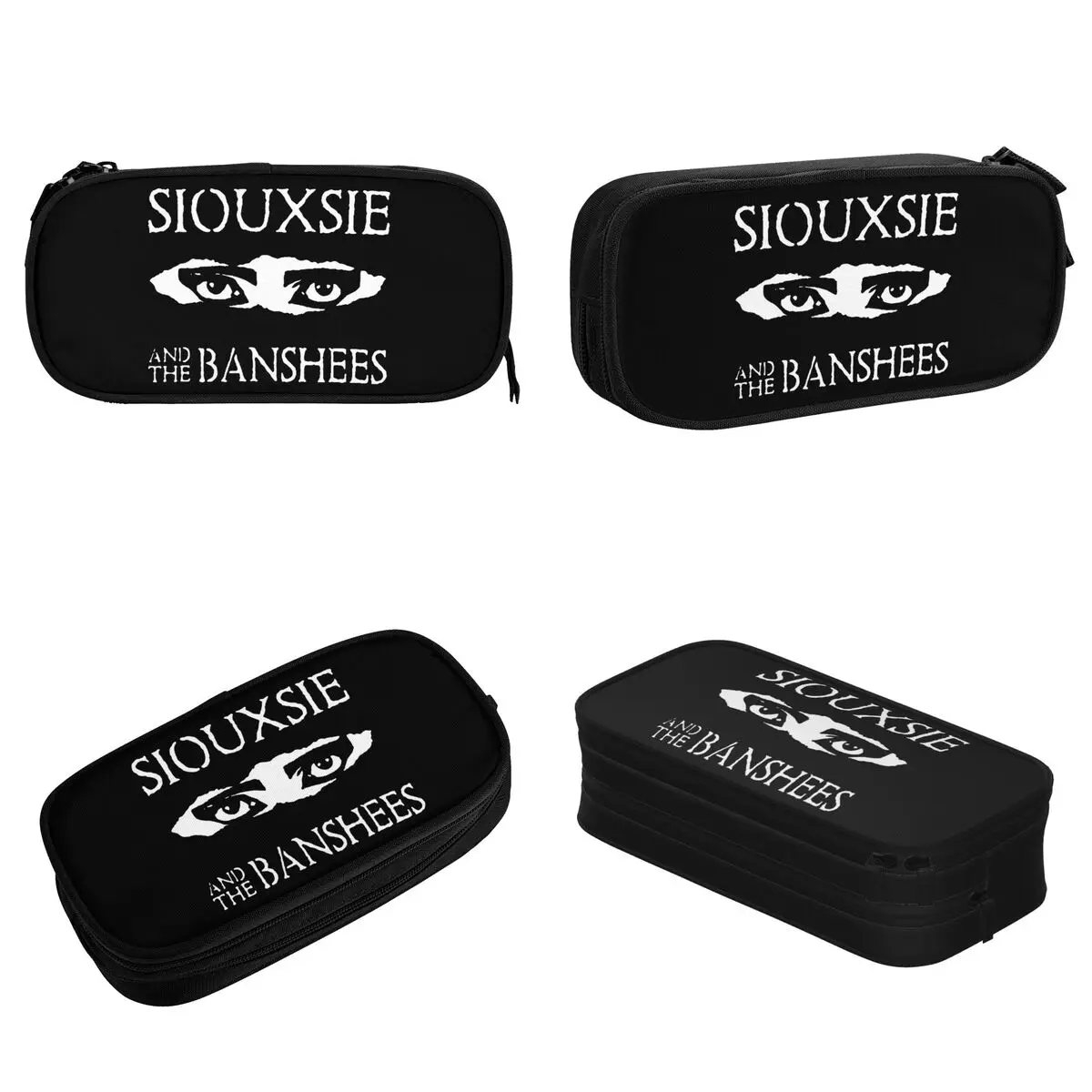 Large-capacity Pencil Pouch Siouxsie And The Banshees School Accessories punk rock Double Layer Pen Case Girl Make Up Bag