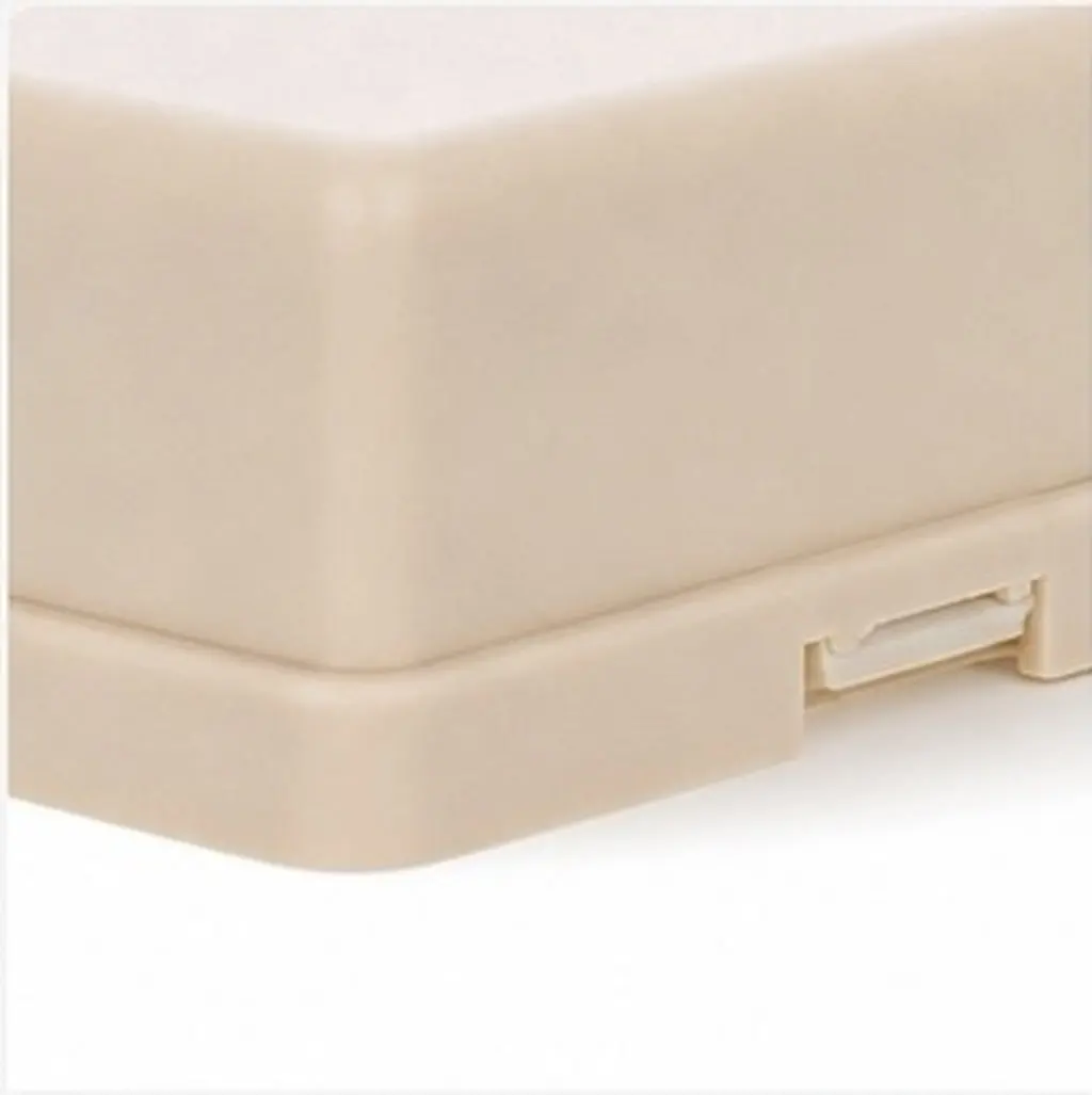 2Pcs Telephone Junction Box Beige Single Hole Splitter Box Stable Transmission Phone Line Connector for Home Office