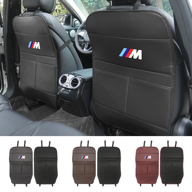 Car Seat Back Anti Kick Mats Protector Cover Seat Storage Kick Pads For BMW X1 X2 X3 X4 X5 X6 X7 G20 G30 6GT E46 E90 E60 F10 E39