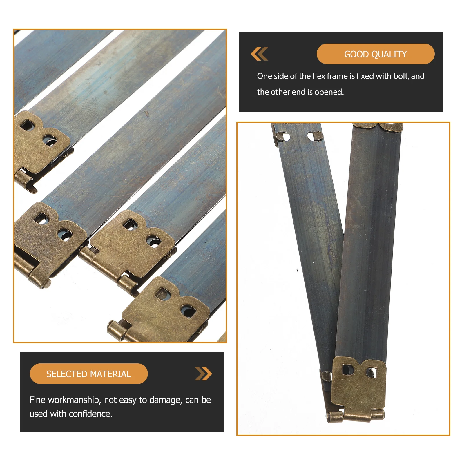 

Metal Internal Flex Frames 10PCS 10cm Spring Clip Hinges for DIY Handbag Sewing Accessories Coin Purse Clasp Dark Green