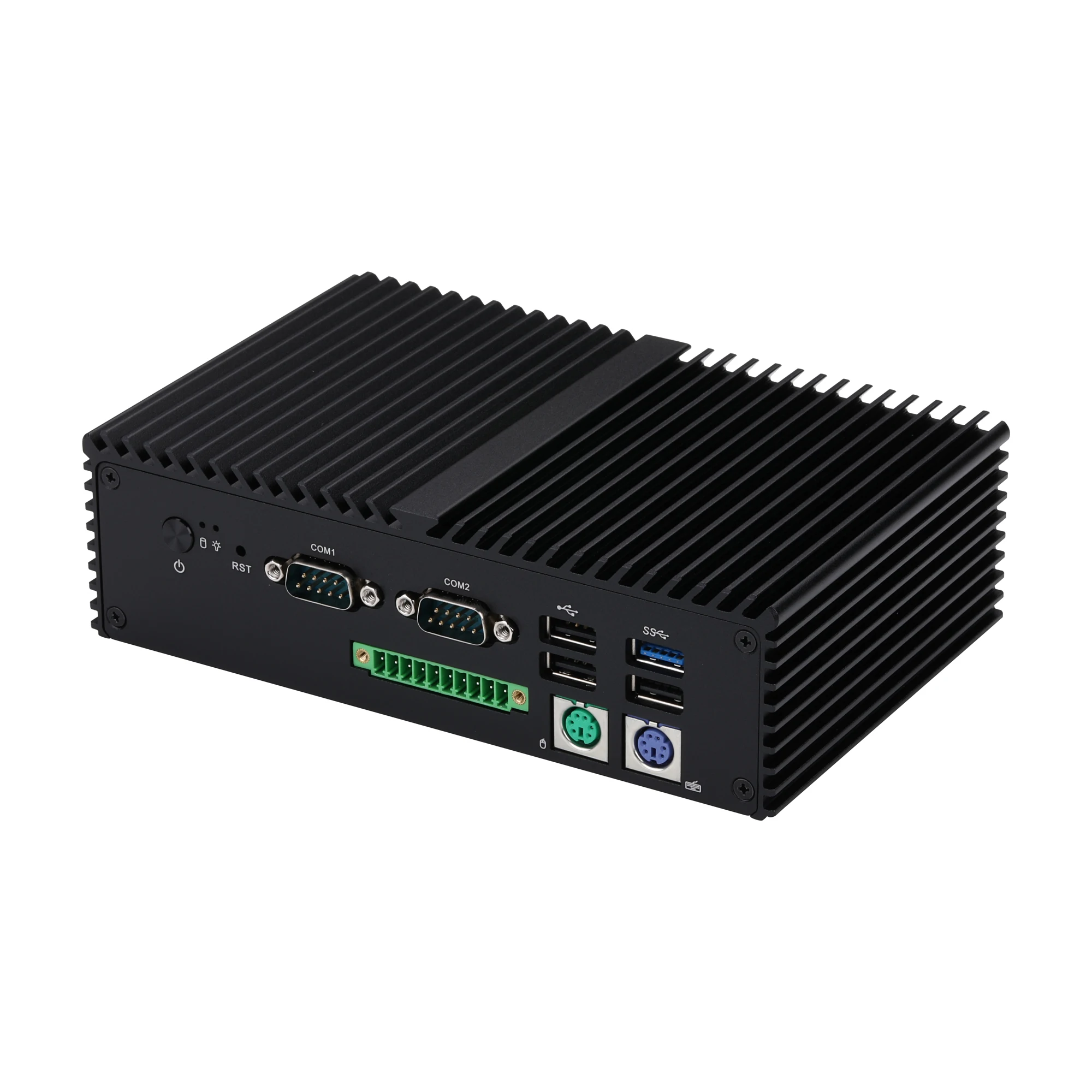 Qotom Q10922X Mini PC sem ventilador N100, Quad core, AES-NI 5 portas seriais, 6USB2.0, 2USB3.0, GPIO 2PS2 VGA Firewall Mini PC