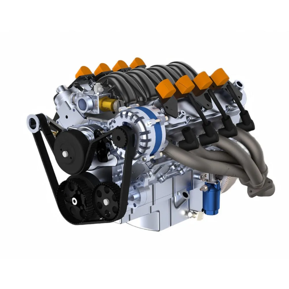 

Двигатель CISON V8 LS-52 52CC 1/5 с водяным охлаждением, 4-тактный, 8-цилиндровый, рабочий двигатель внутреннего сгорания, модель V8, комплект для сборки