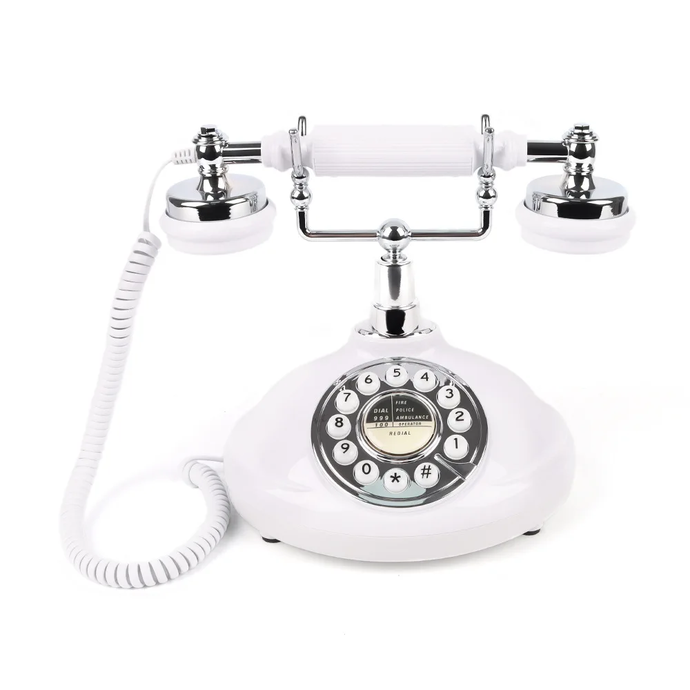 Antique Old-Fashioned Corded Telephone, Retro Landline Desk Set for Home Office Hotel, Wholesale Factory Direct