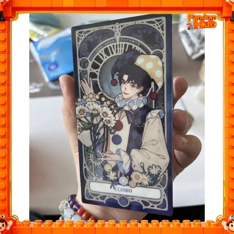 Genuíno senhor dos mistérios palhaço klein moretti anime merch caminho 9 seer para caminho 0 o tolo acrílico fluindo areia mahjong tijolo brinquedo