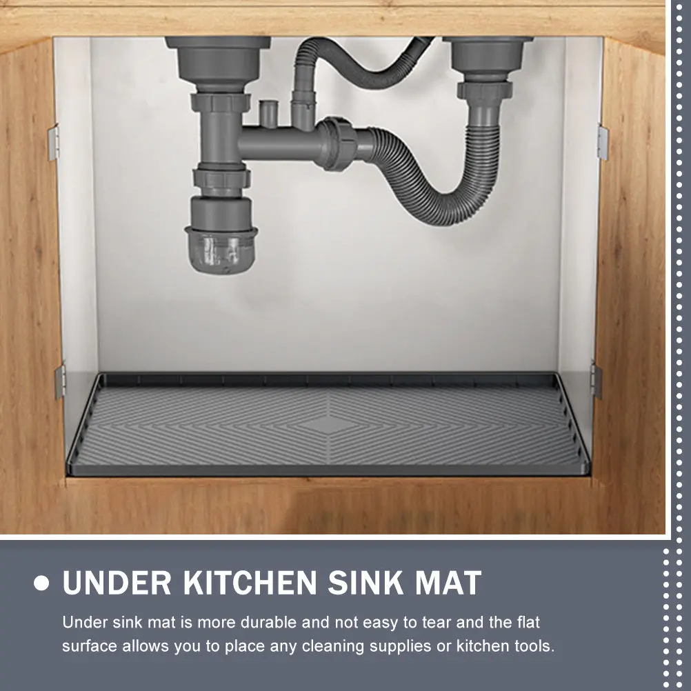 

Professional Grade Waterproof Under Sink Mat for Kitchen Cabinet Bathroom Storage Organizer Wear Resistant Easy Clean Cabinet