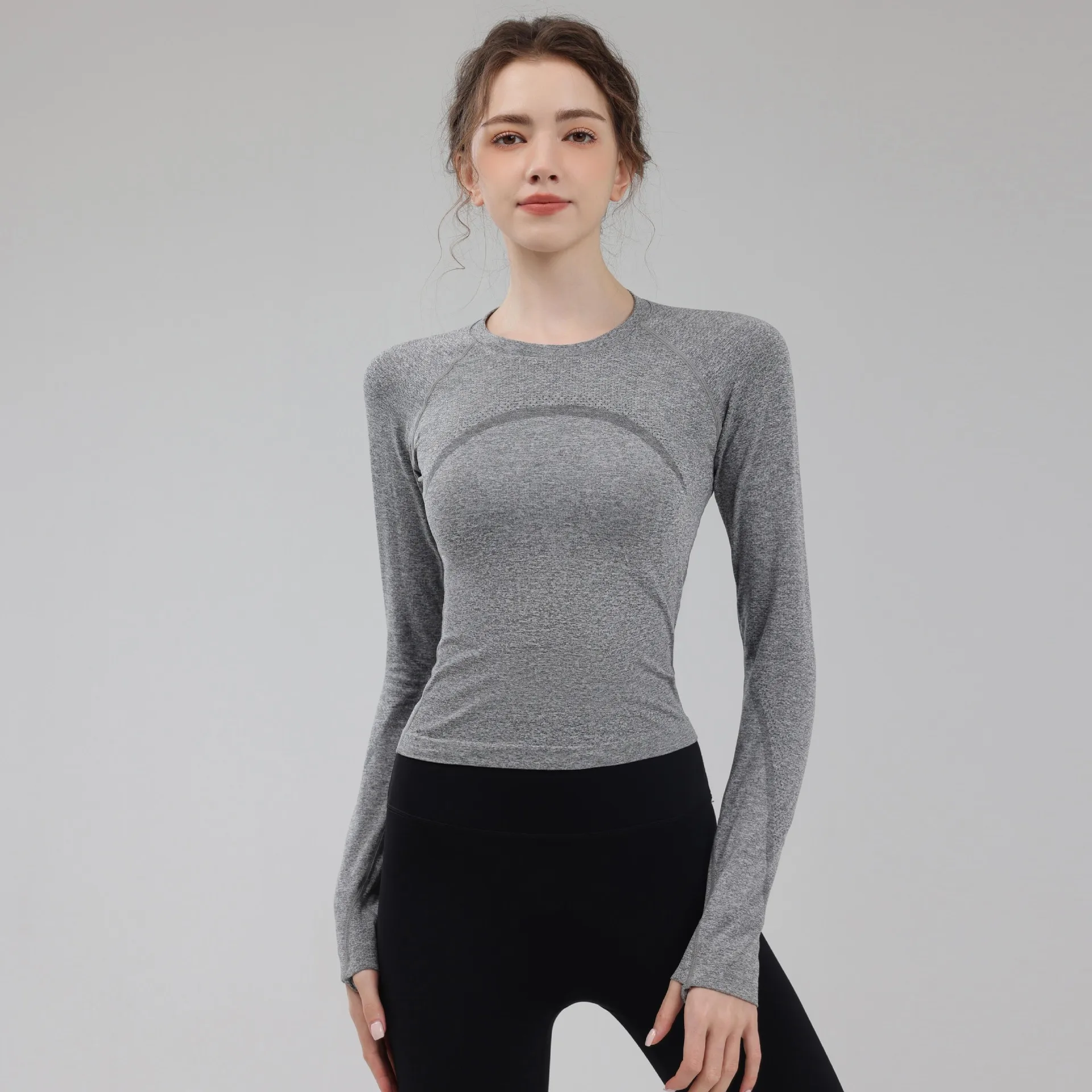 

Yoga Clothing Women Autumn Winter Running Fitness Clothes Long Sleeve Pilates Training Yoga Tops Slim Stretch Tight Gym