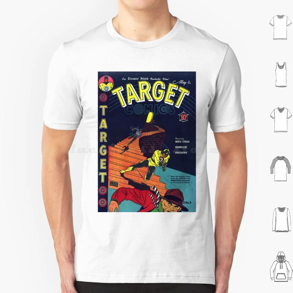 The Target Vintage Comic Book Art T Shirt Big Size 100% Cotton Retro Retro Art Vintage Pop Art 1950s Comic Comic Art Pulp Pulp
