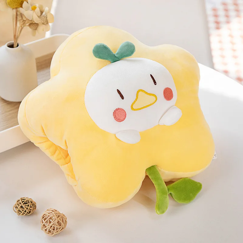 Children's Cute Animal Flower Warm Hand Pillow Can Handle Winter Plush Toy Girl Warm Hand Hug Gift P7