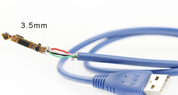 Customized 3.5mm Diameter mini Snake Tube 4 LED industrial AV USB 3.5mm endoscope camera module