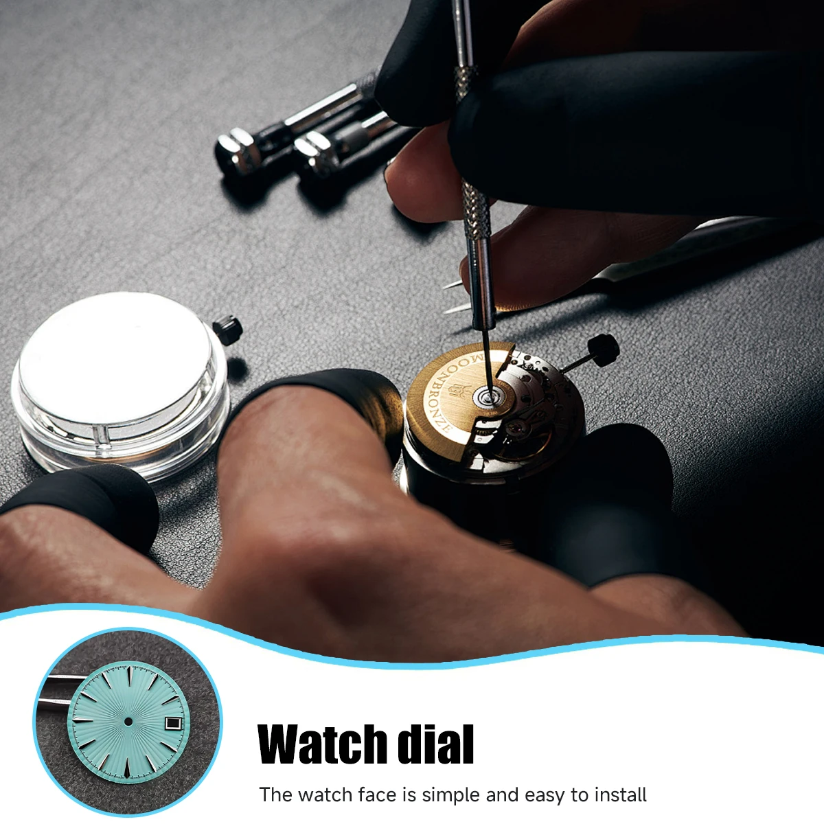 29 مللي متر تاريخ الرجال والنساء ساعة الطلب شعاعي نمط سطح مع ساعة واحدة استبدال أجزاء لحركة NH35/NH36