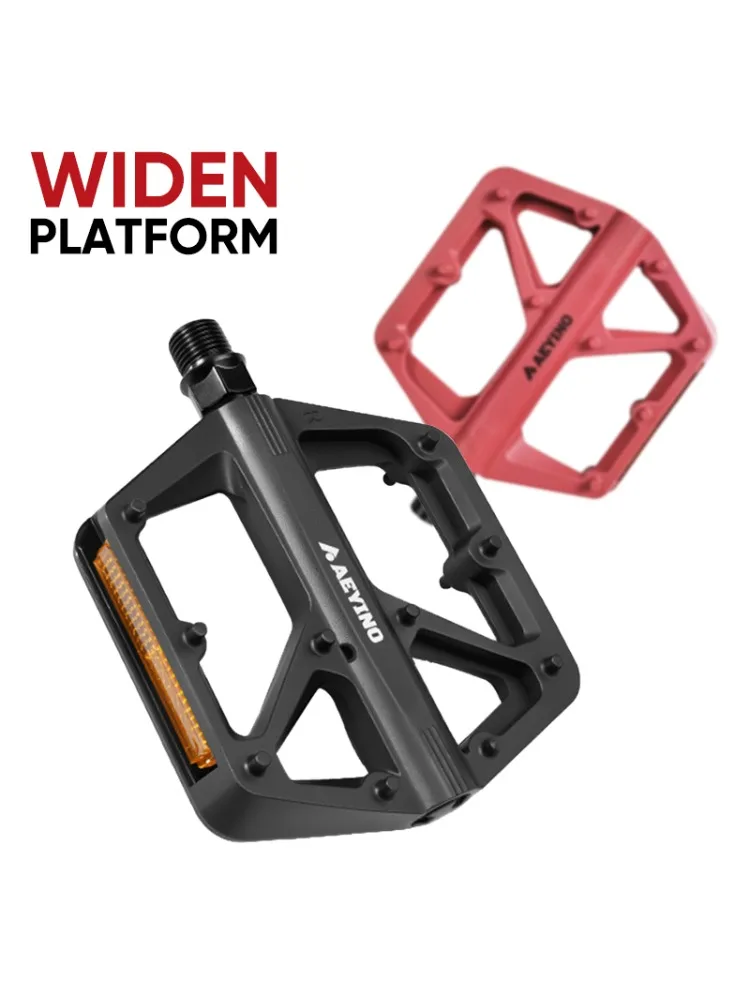 AliExpress NONE Mountain Bike Flat Pedal Platform Ultralight MTB Road Cycling Footrest Dual Side Anti Slip Pedals for Bicycle BMX Folding Bike