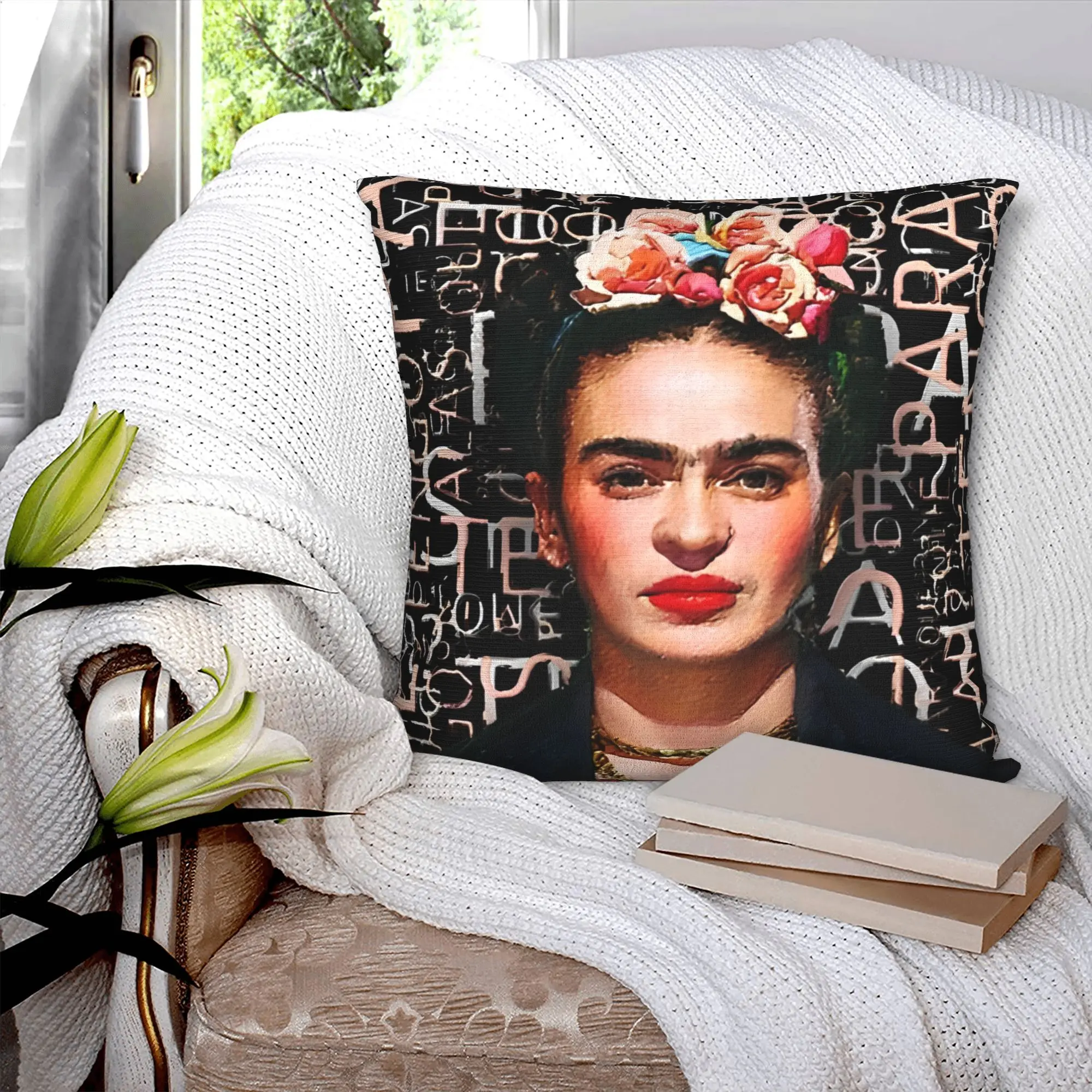 Fridaes Kahloes Pillowcase Stuff Soft Cushion Cover  Pillow Covers Home Decorations Square Multiple Sizes