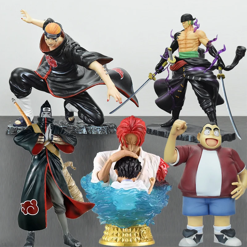 

One Piece Statue Shanks Luffy Toy Roronoa Zoro Model GK Hoshigaki Figure Naruto Shippuden Pain Action Figure PVC Collection Gift