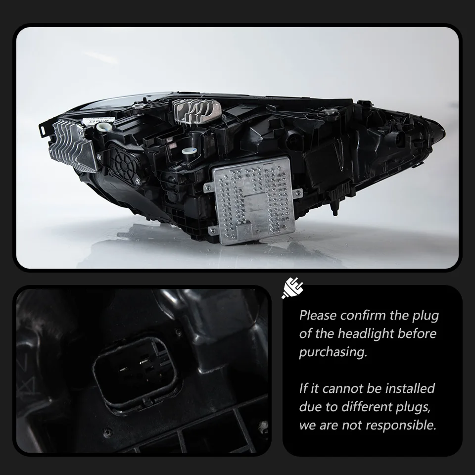M4 Style LED Headlight Assembly for  4 Series G22 G23 G26 2020-2026 Fang DRL Sequential Turn Signal Front Headlamps Retrofit