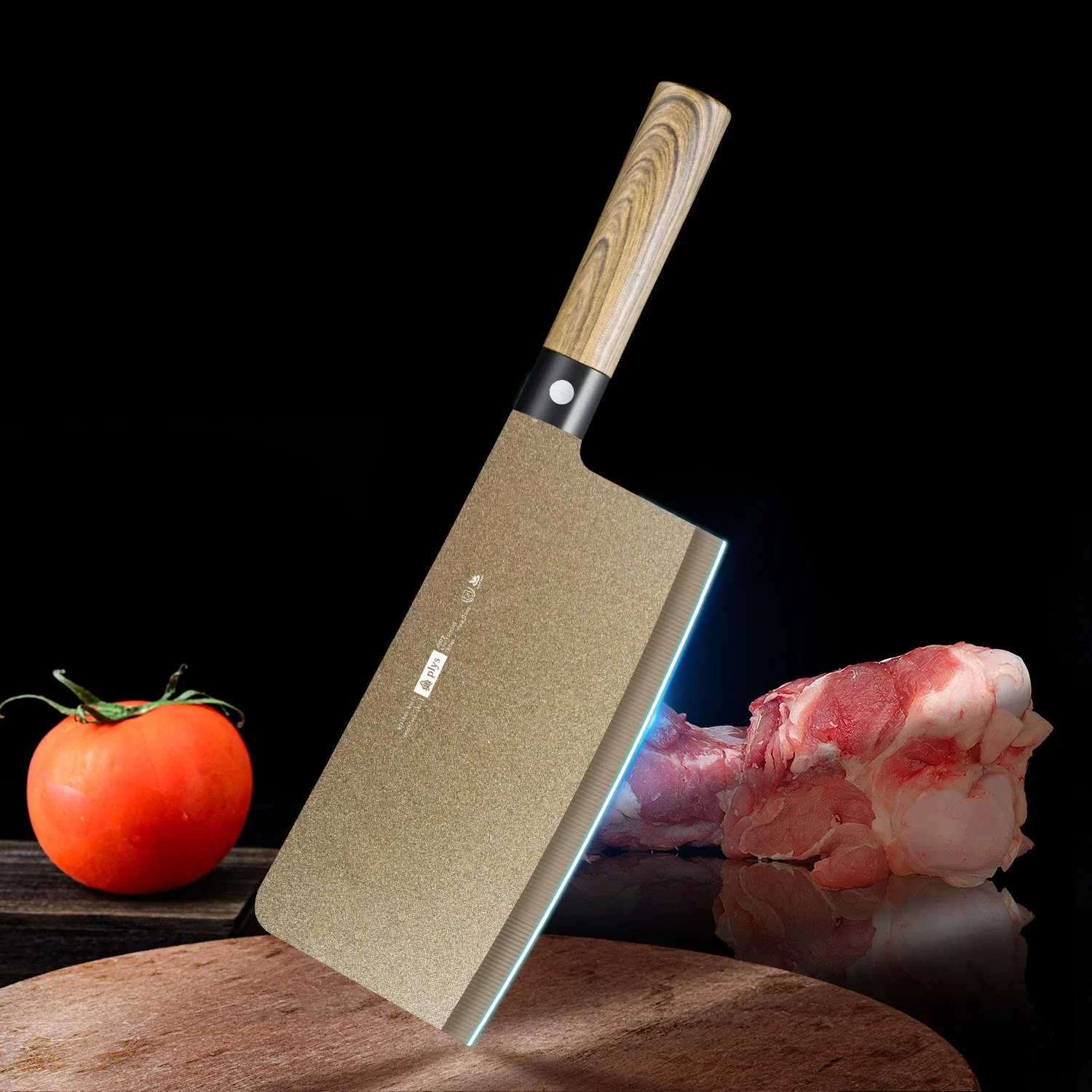 New high hardness bone knife kitchen knife, high-grade imitation wood handle sharp stainless steel fragile meat bone knife