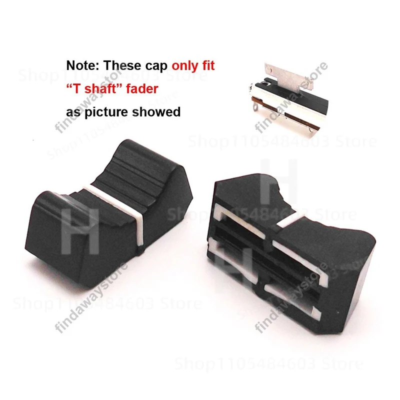 12pcs Straight Slide Fader Knob Cap for Soundcraft Si Expression 2 Mixer (Black)