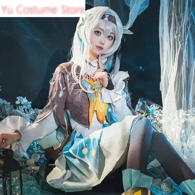 

Yu Костюм Игра Honkai Star Rail Firefly Косплей Костюм Платье Униформа Парик Полный комплект Костюмы Униформа Светлячок Косплей Парик Костюм Реквизит